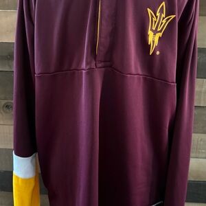 Arizona State Sun Dragons Maroon and Gold Quarter-Zip Pullover